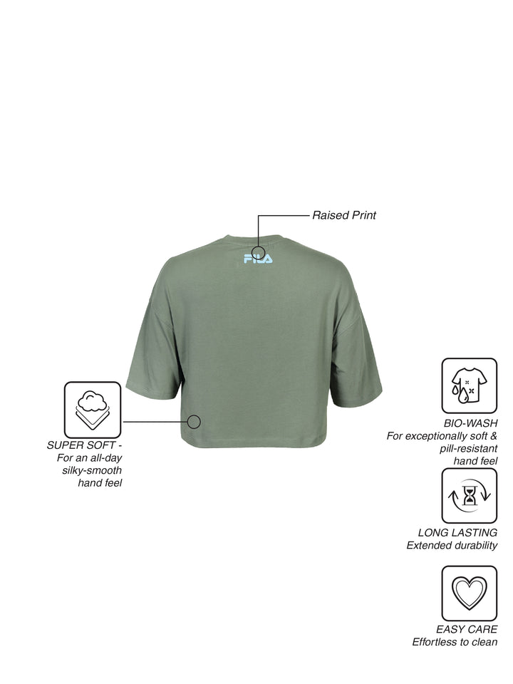 Fila Women Iceberg Green Gabbie Knitted Tee