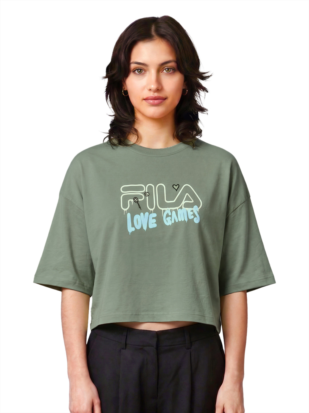 Fila Women Iceberg Green Gabbie Knitted Tee
