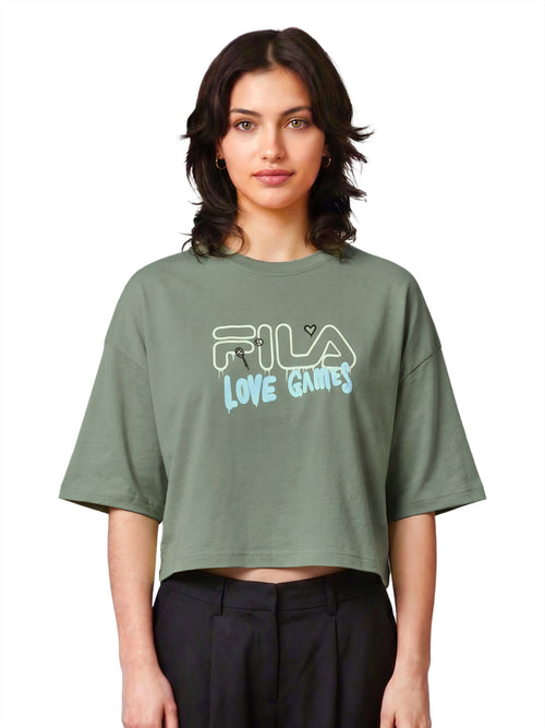 Fila Women Iceberg Green Gabbie Knitted Tee