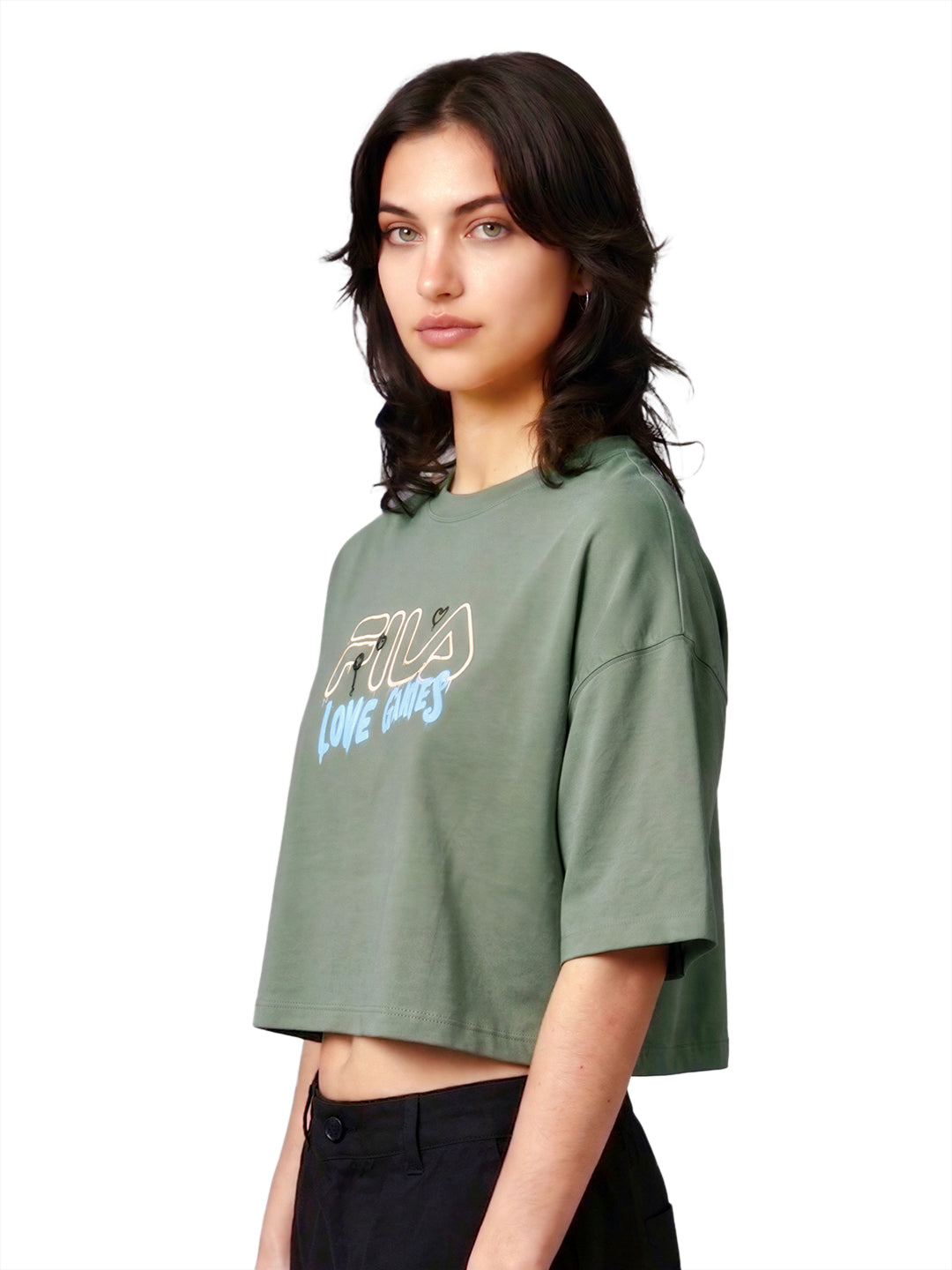 Fila Women Iceberg Green Gabbie Knitted Tee