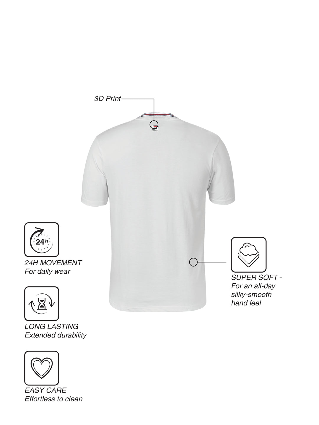 Fila Men White Enzo Knitted Tee Shirt