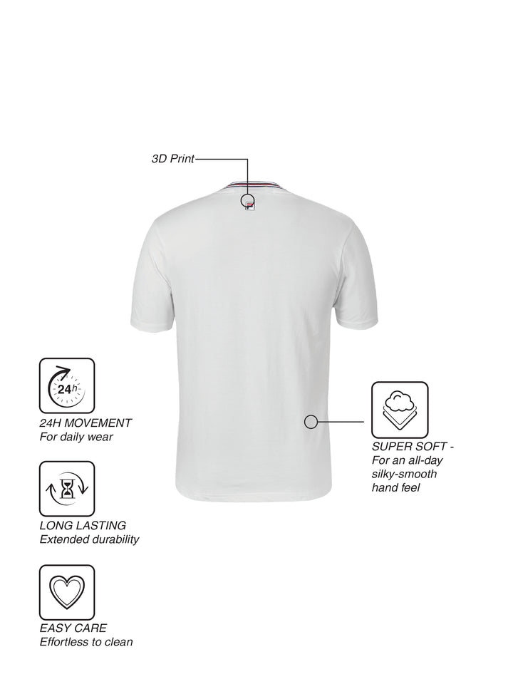 Fila Men White Enzo Knitted Tee Shirt