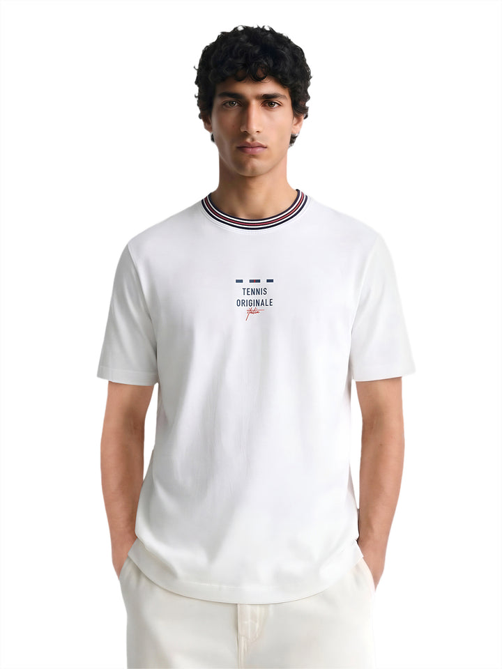 Fila Men White Enzo Knitted Tee Shirt