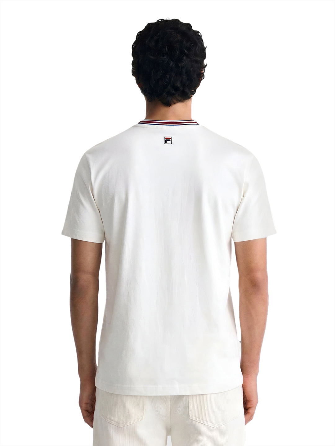 Fila Men White Enzo Knitted Tee Shirt