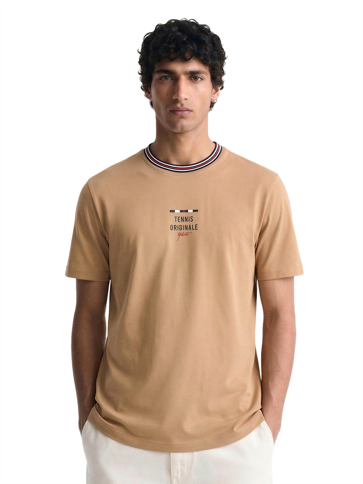 Fila Men Beige Enzo Knitted Tee Shirt