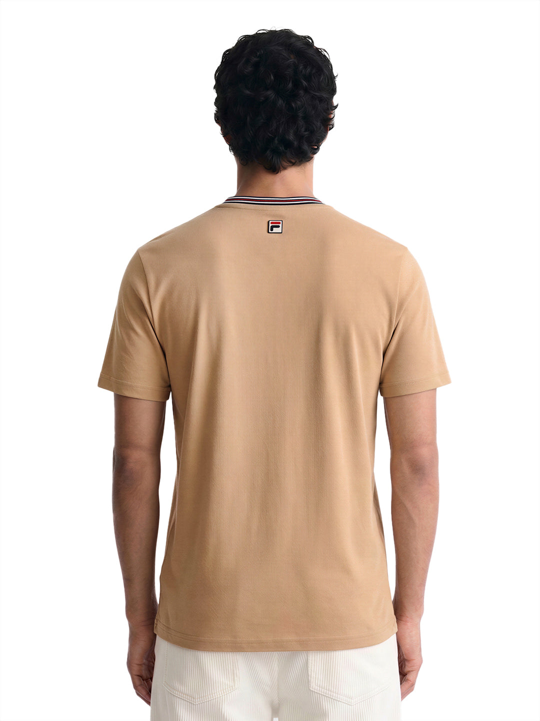 Fila Men Beige Enzo Knitted Tee Shirt