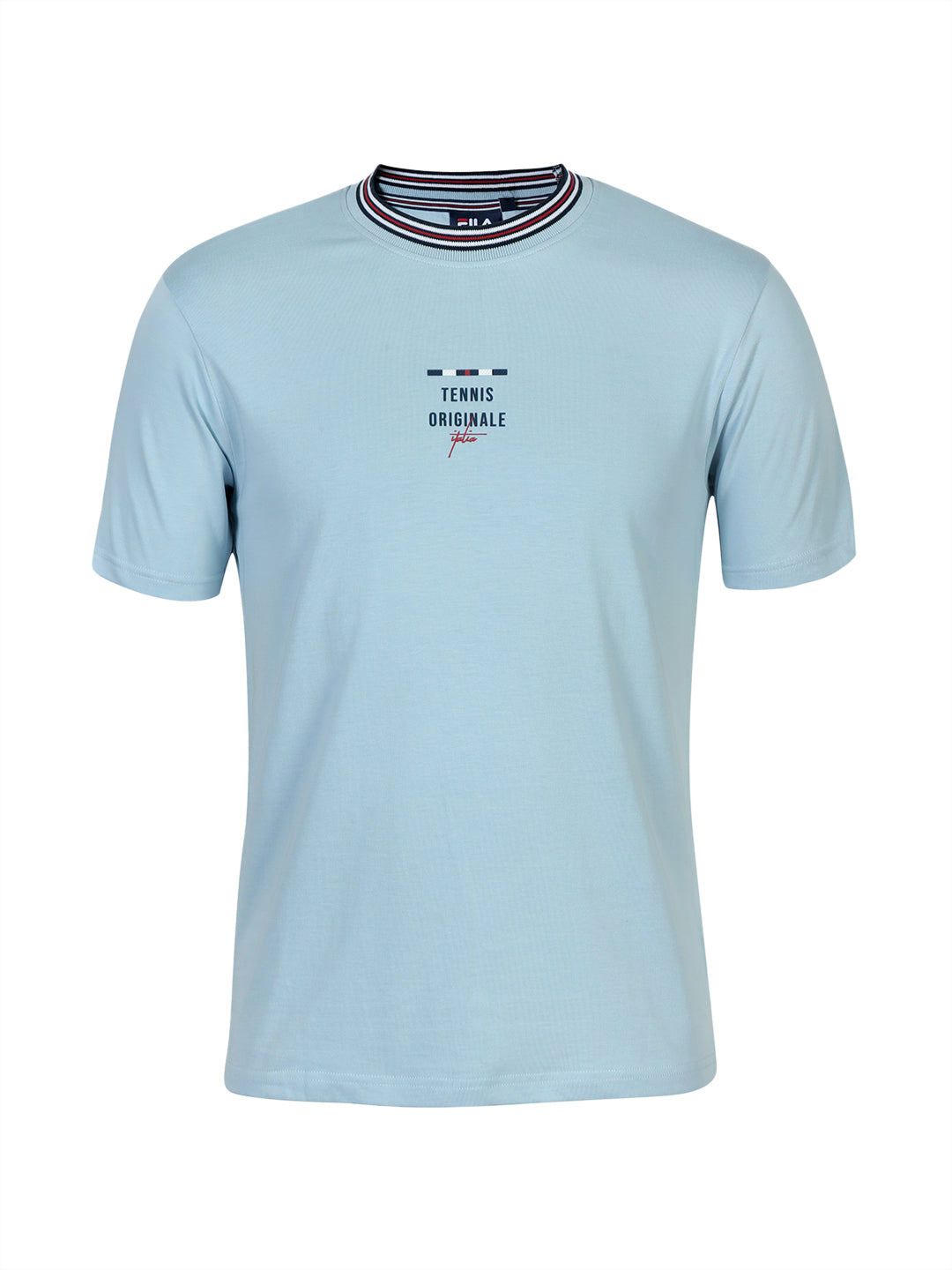 Fila Men Sky Blue Enzo Knitted Tee Shirt