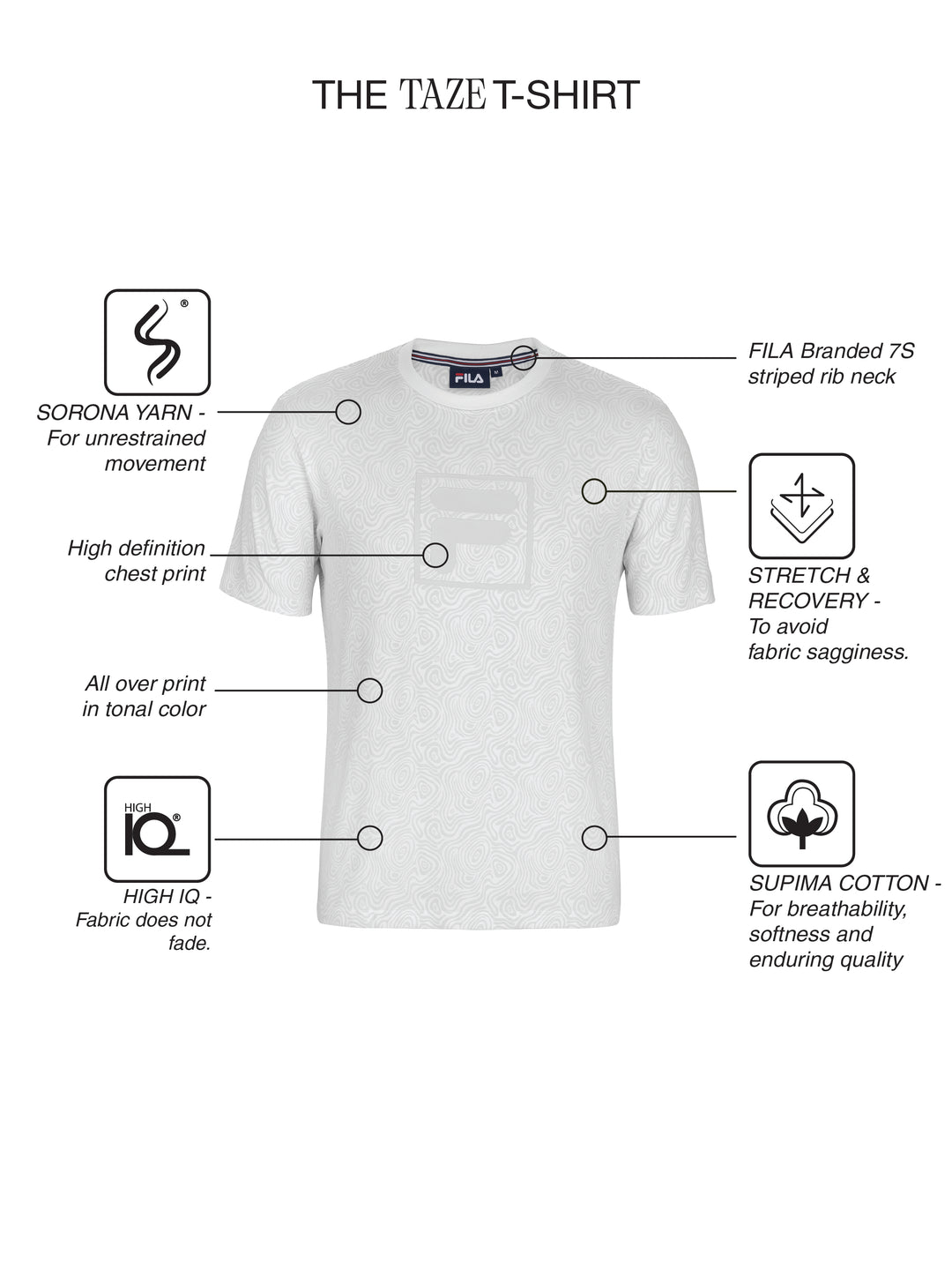 Fila Men White Taze T-Shirt