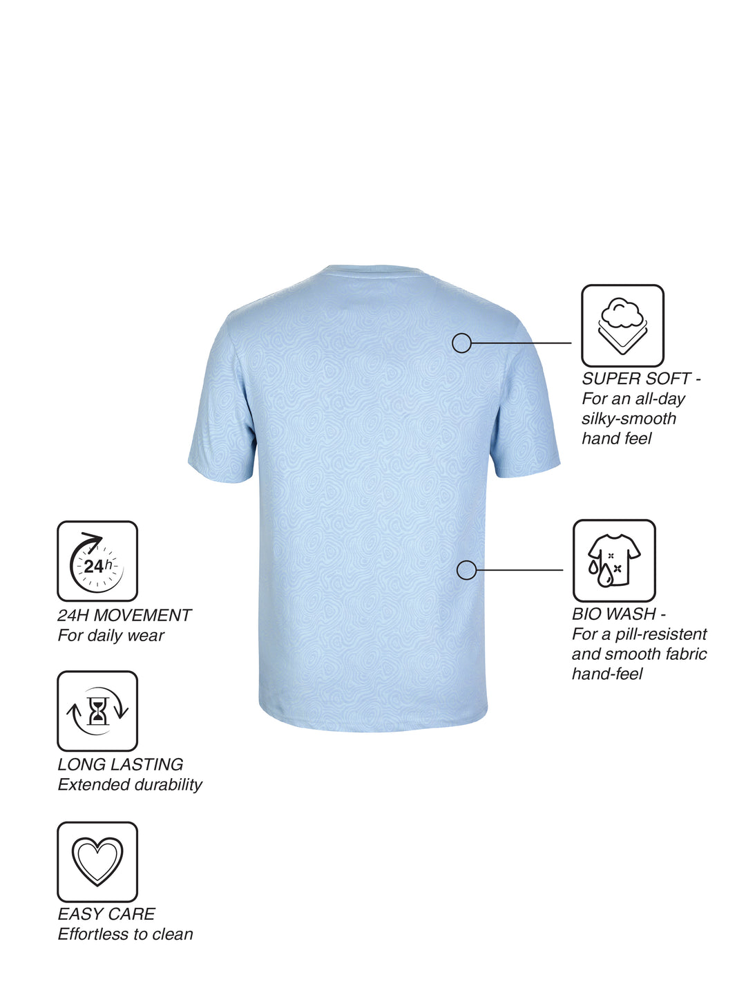 Fila Men Light Blue Taze T-Shirt