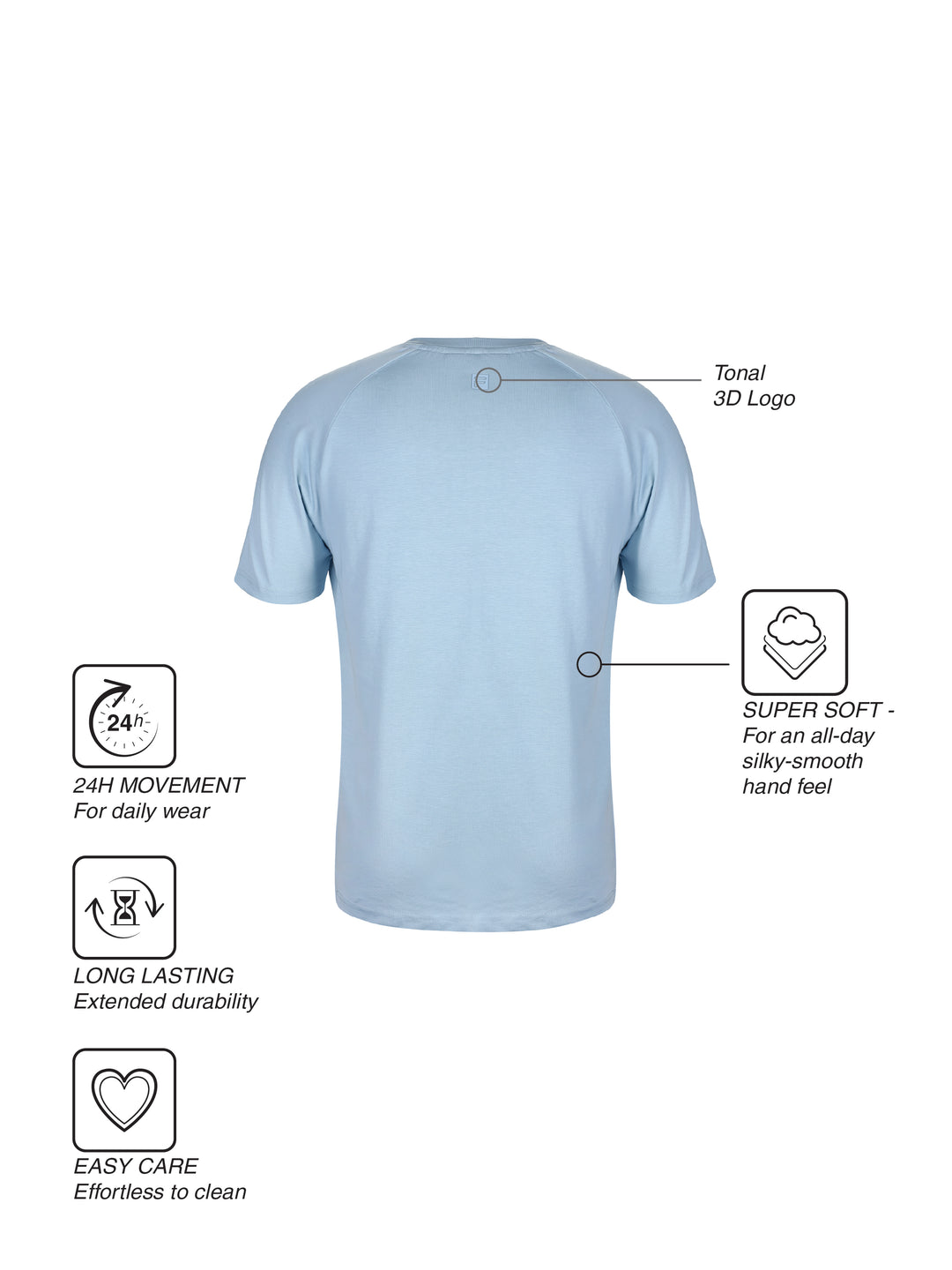 Fila Men Sky Blue Ebon T-Shirt