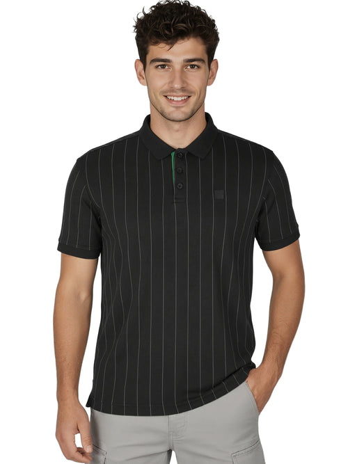 Fila Men Black Tenne Polo