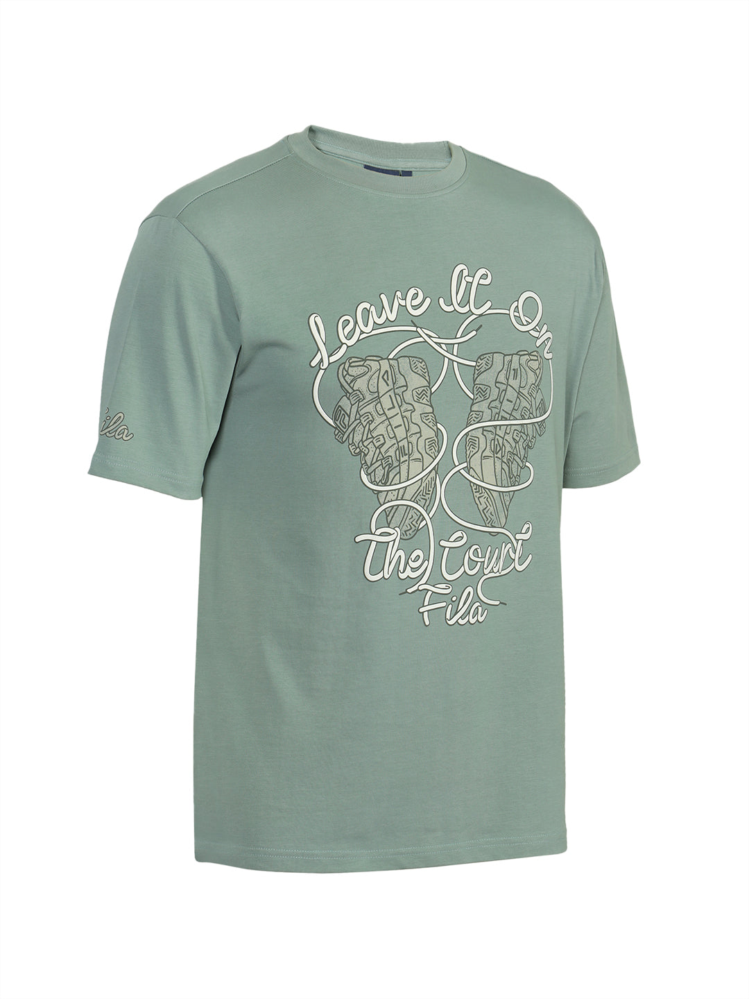 Fila Men Iceberg Green Leave It Knitted Tee Shirt