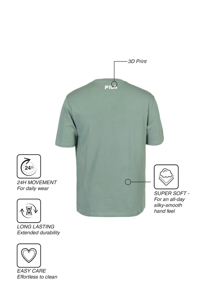 Fila Men Iceberg Green Leave It Knitted Tee Shirt