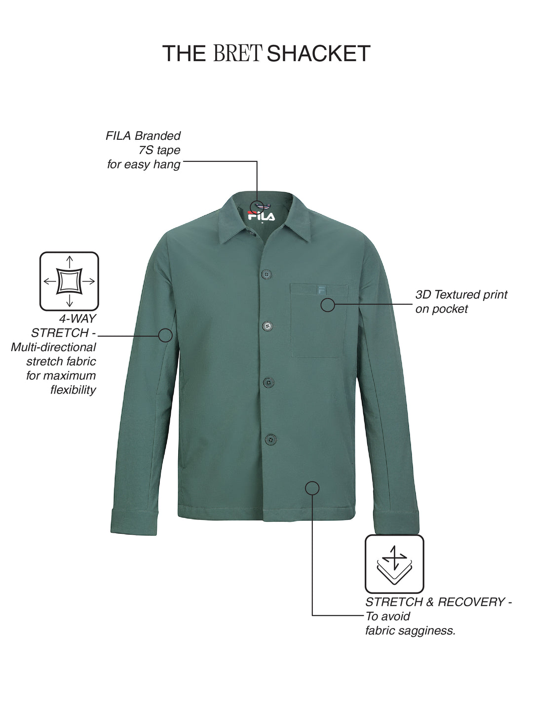 Fila Men Green Bret Shirt