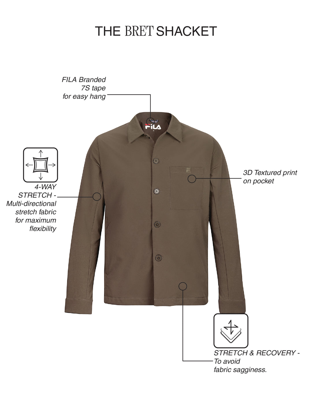 Fila Men Coffee Bret Shirt