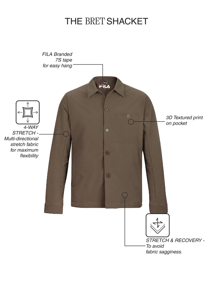 Fila Men Coffee Bret Shirt
