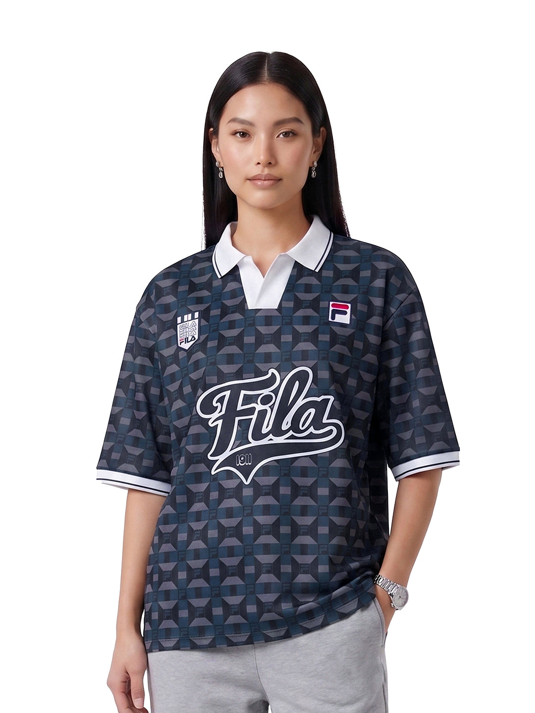 Fila Unisex Black Soccer Jersey