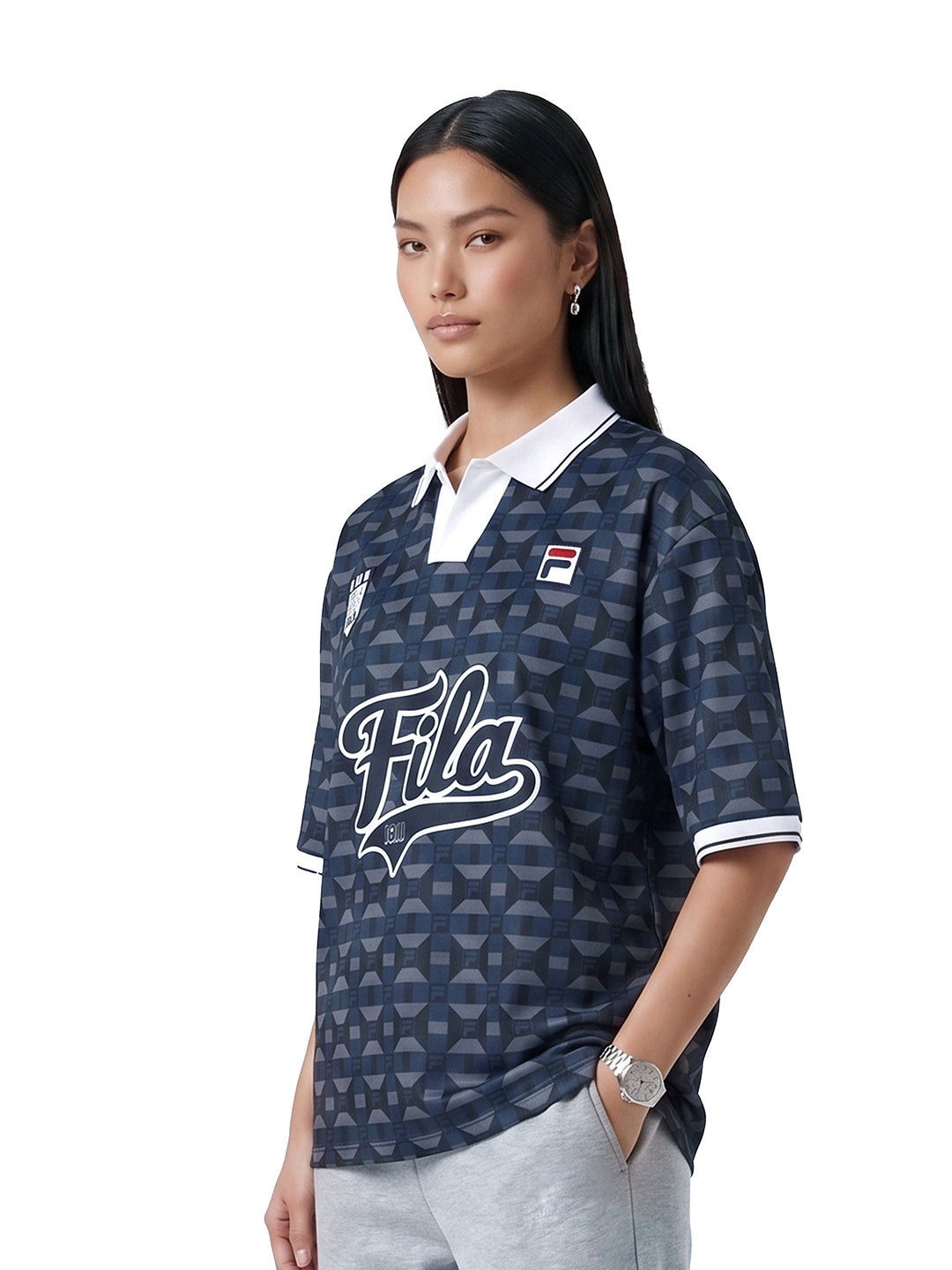 Fila Unisex Black Soccer Jersey