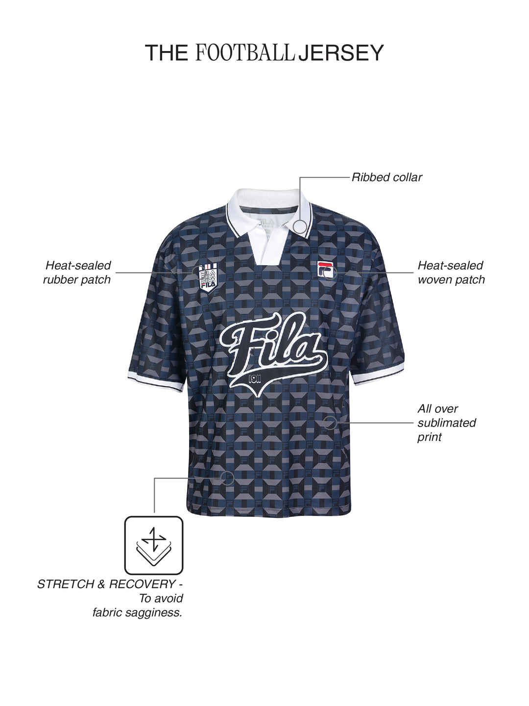 Fila Unisex Black Soccer Jersey