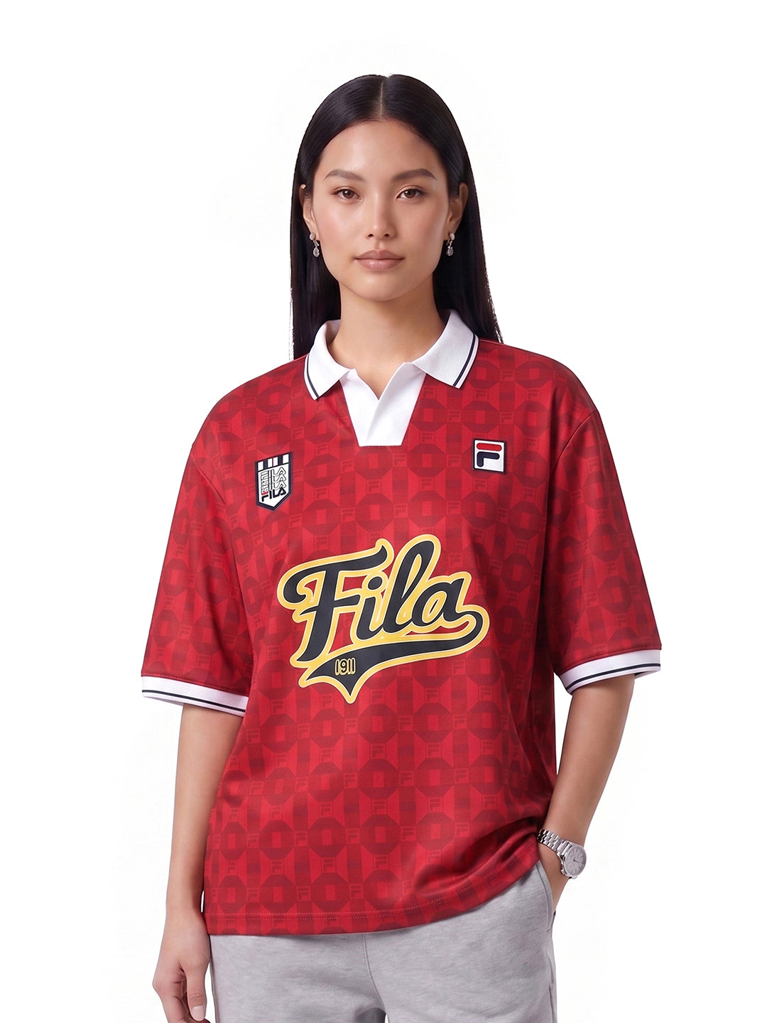 Fila Unisex Red Soccer Jersey