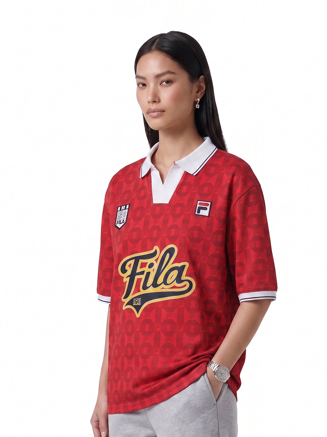 Fila Unisex Red Soccer Jersey