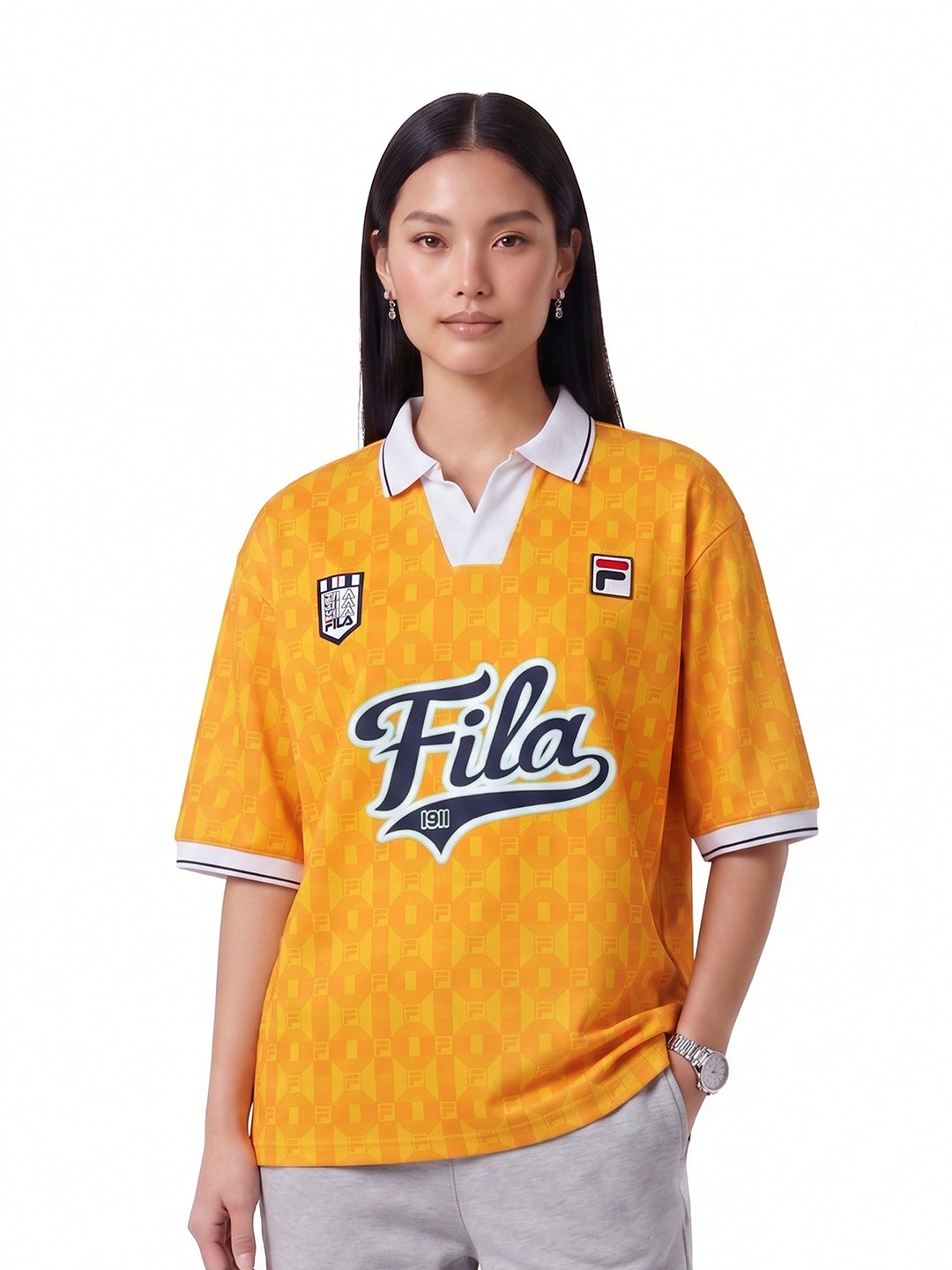 Fila Unisex Yellow Soccer Jersey