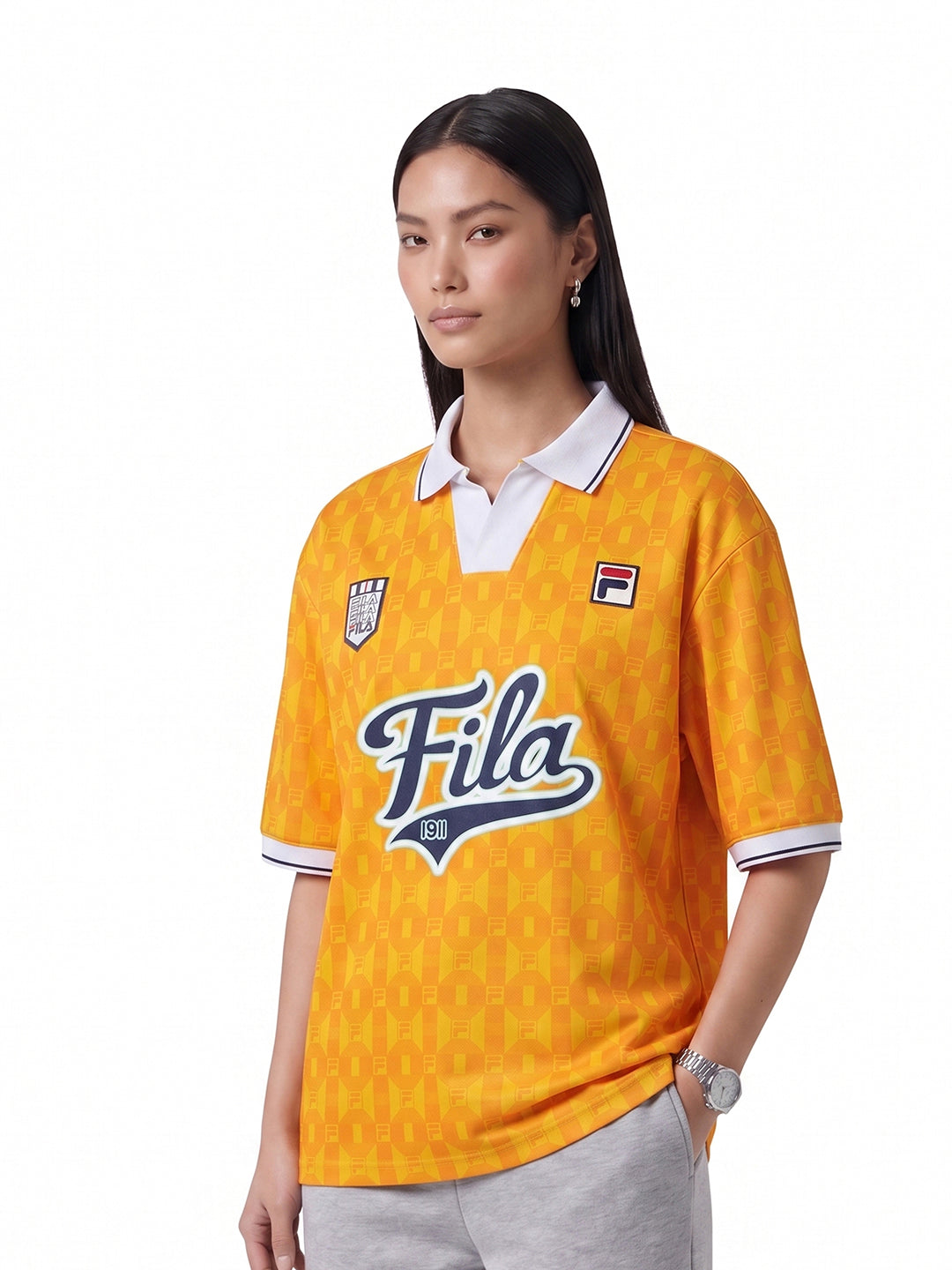 Fila Unisex Yellow Soccer Jersey
