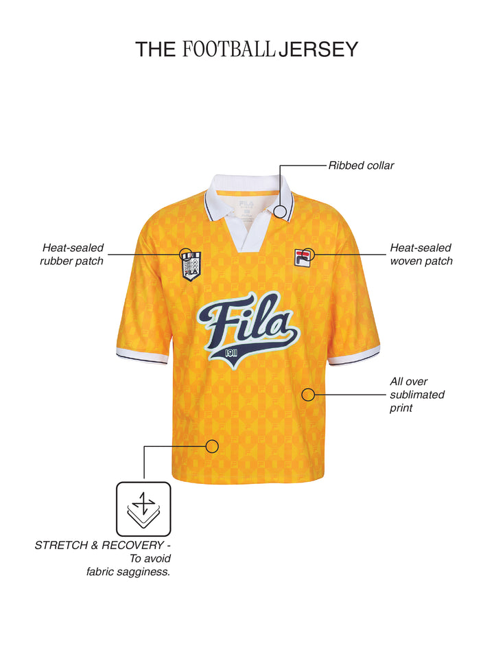 Fila Unisex Yellow Soccer Jersey