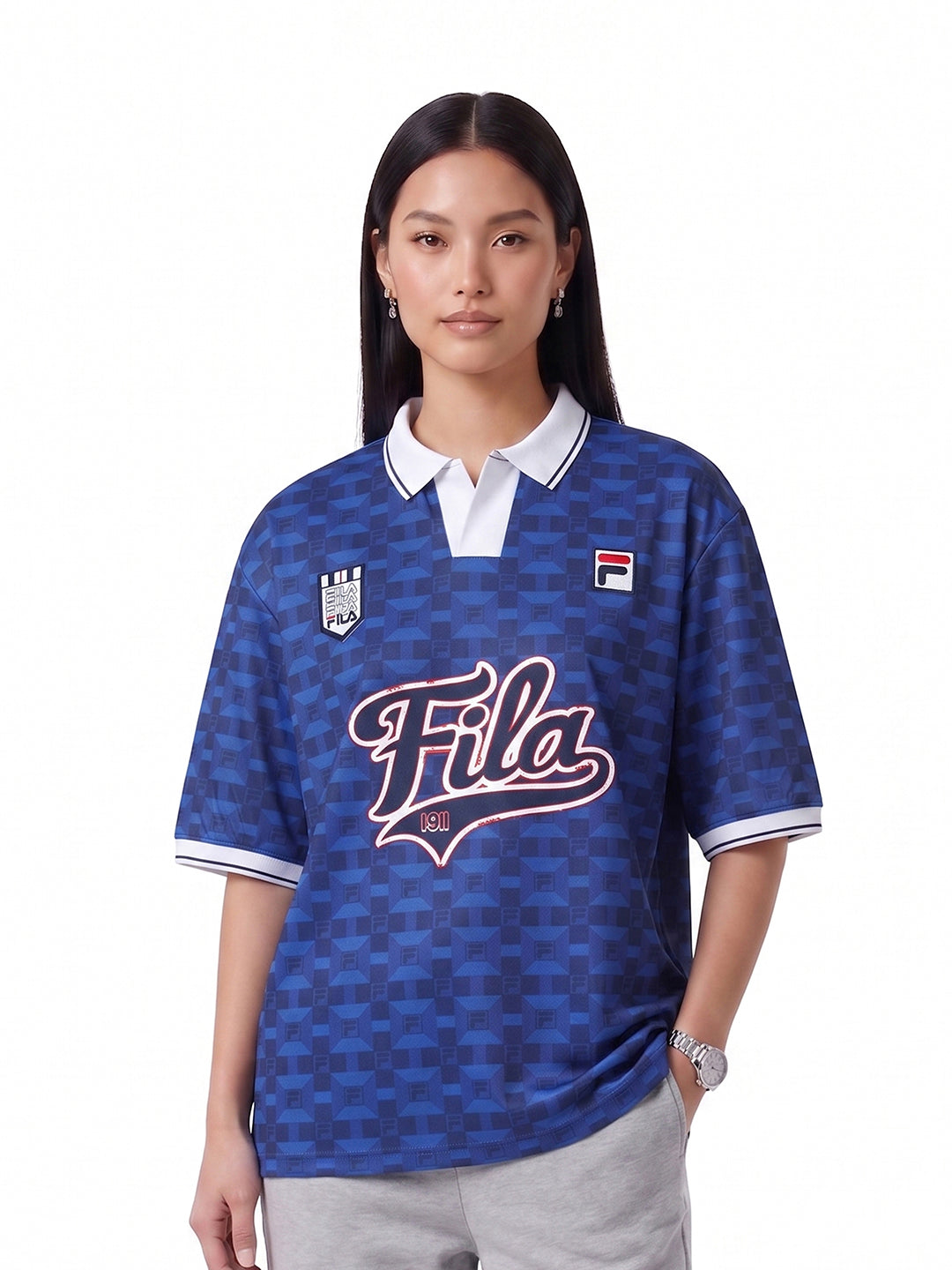 Fila Unisex Blue Soccer Jersey