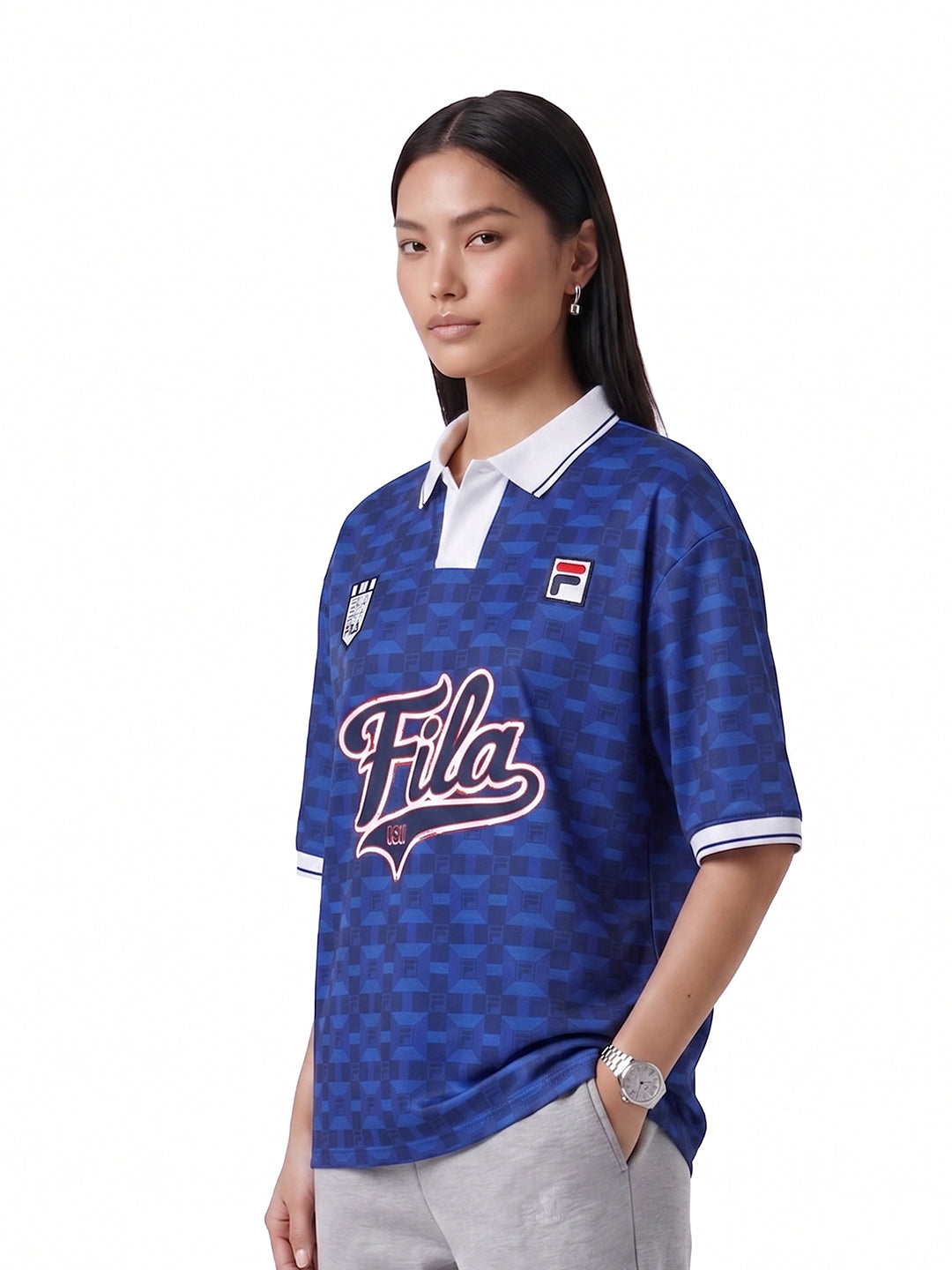 Fila Unisex Blue Soccer Jersey