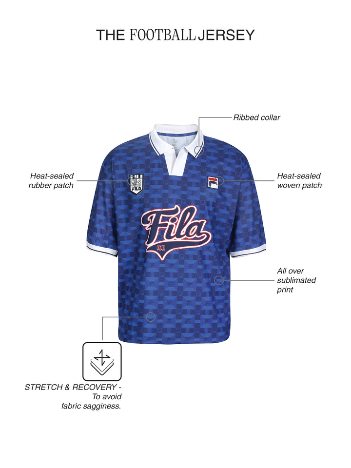 Fila Unisex Blue Soccer Jersey
