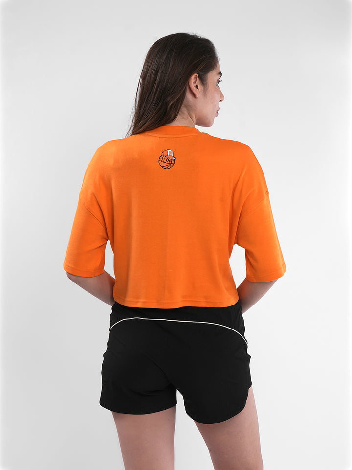Fila Womens Russet Orange Bing Crop Top