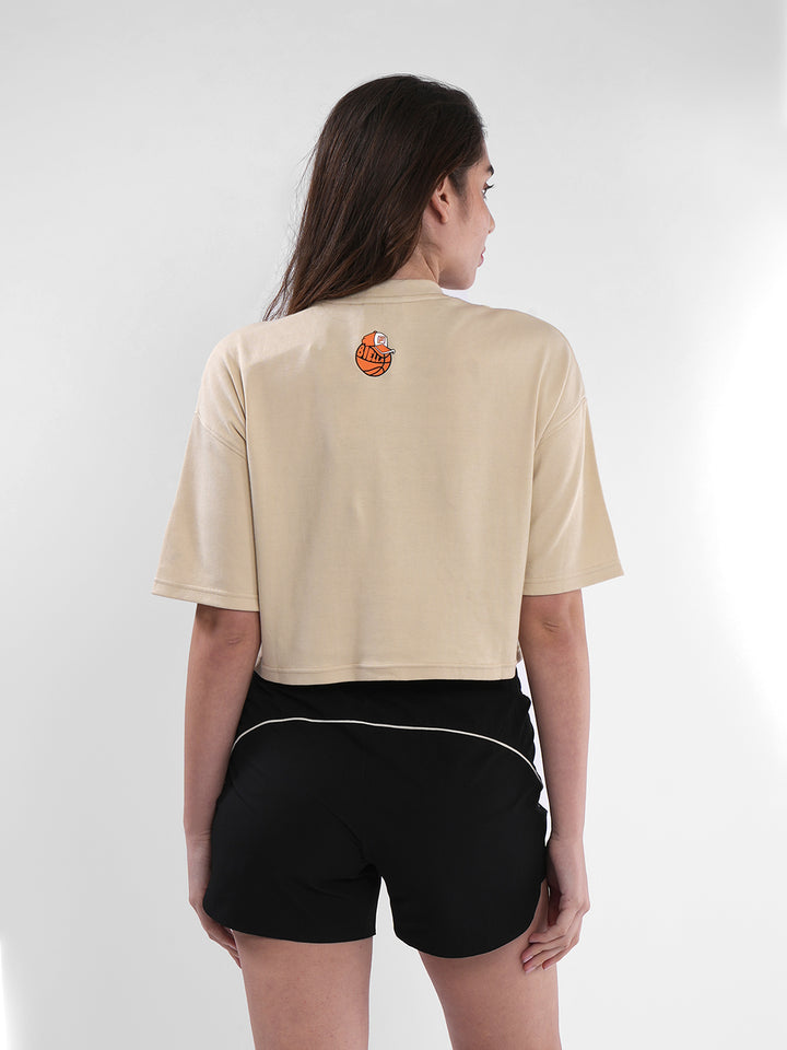 Fila Women Beige Bing Crop Top
