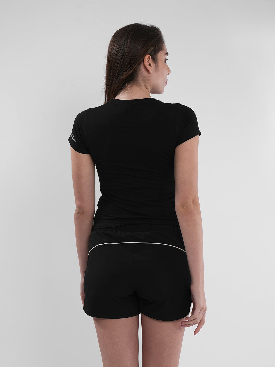 Fila Womens Black Riley Crop Top