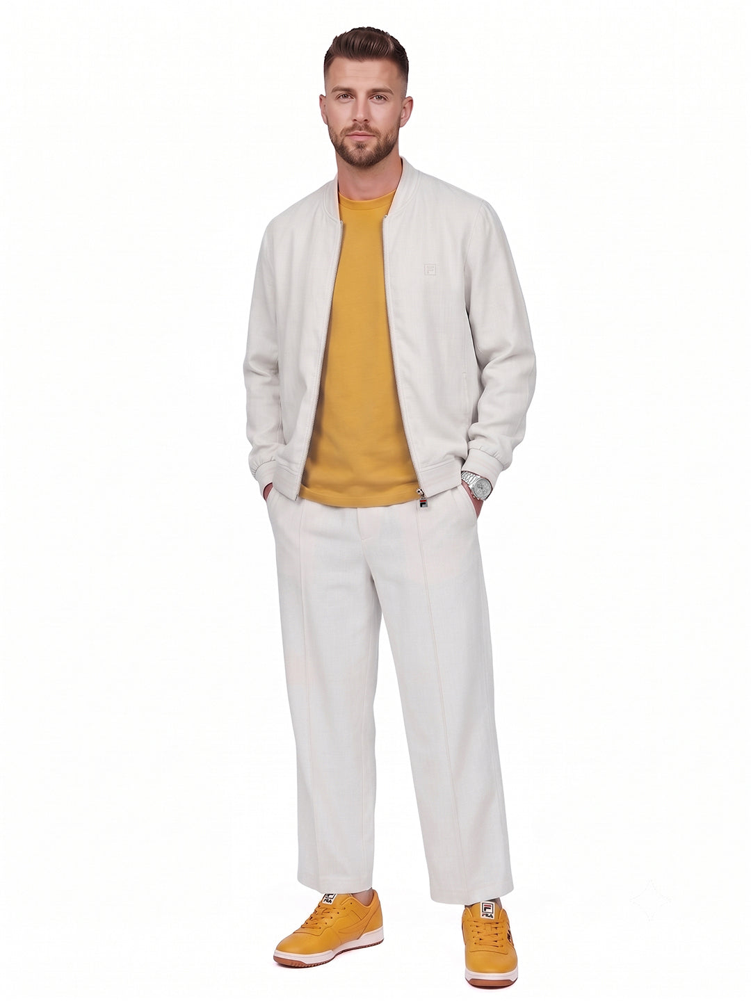 Fila Men Off White Shelton Track Pants