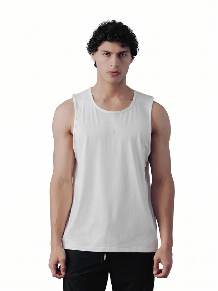 Fila Men White Bolt Sleeveless