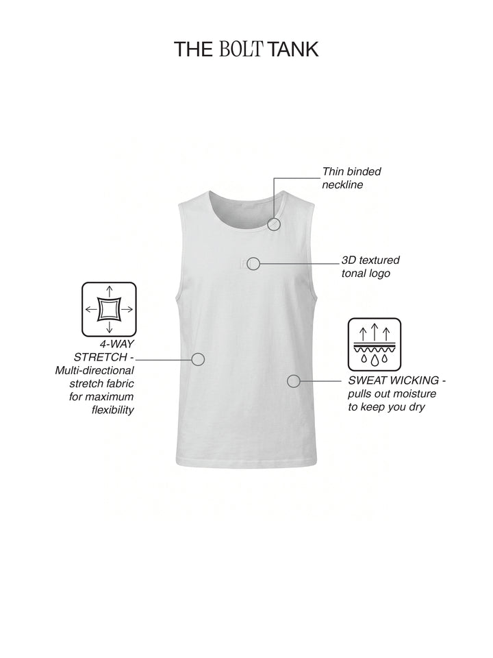 Fila Men White Bolt Sleeveless