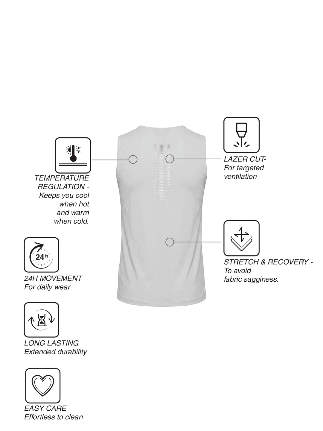 Fila Men White Bolt Sleeveless
