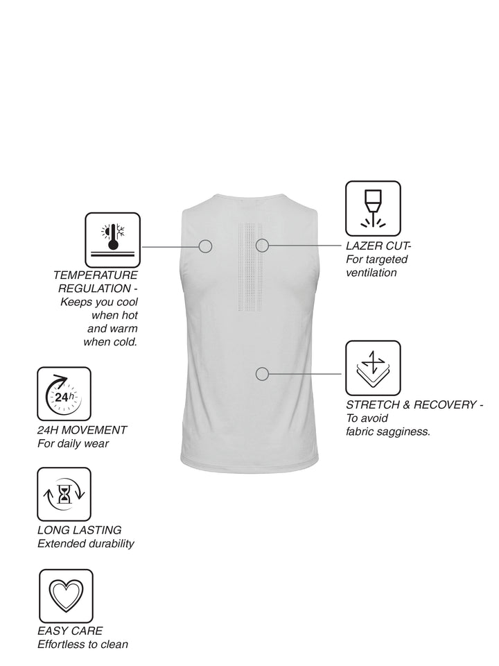 Fila Men White Bolt Sleeveless