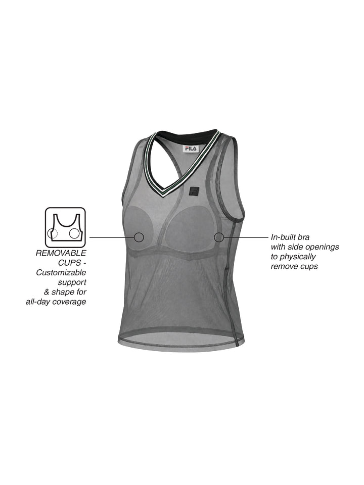 Fila Women Off White Graf Tank Top