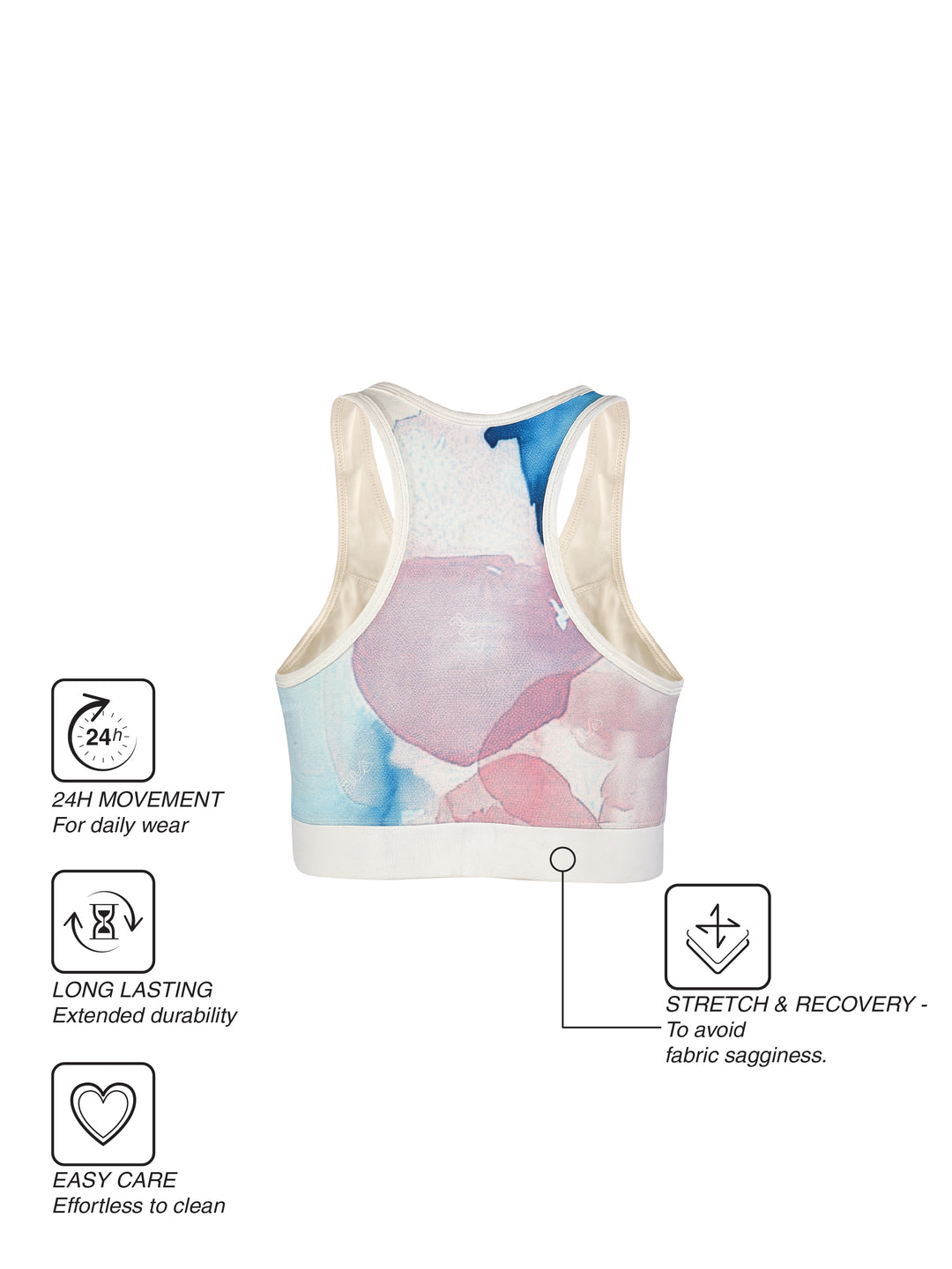 Fila Women Off White Lana Aop Sports Bra