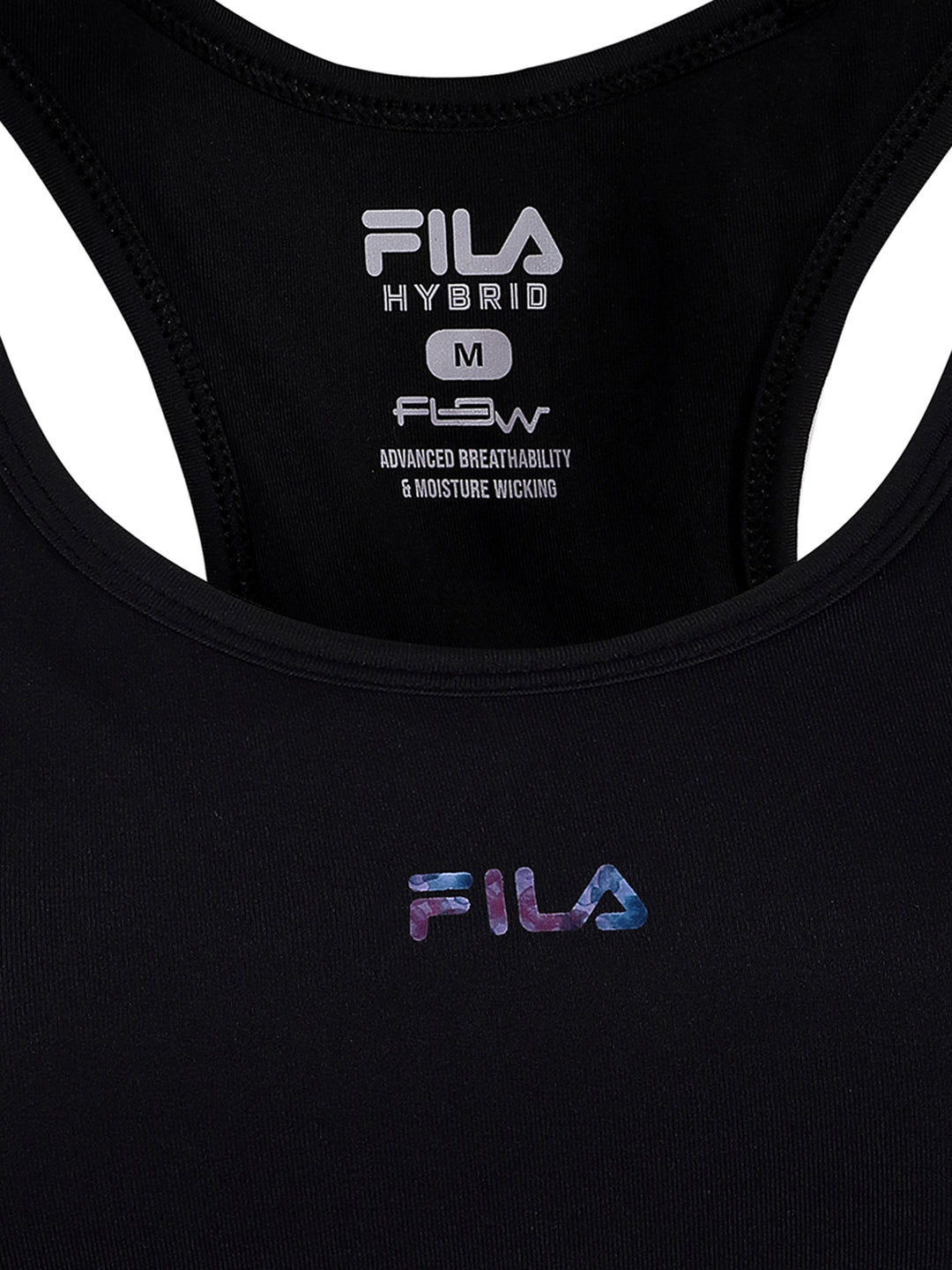 Fila Women Black Lana Solid Sports Bra