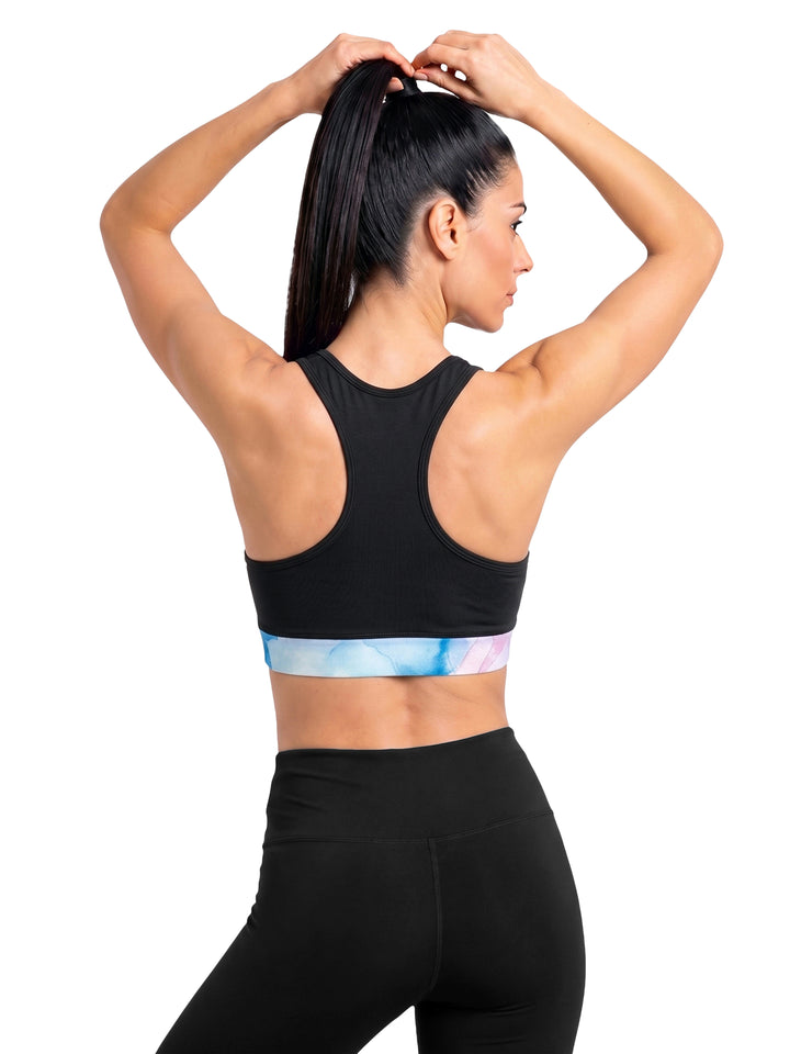 Fila Women Black Lana Solid Sports Bra