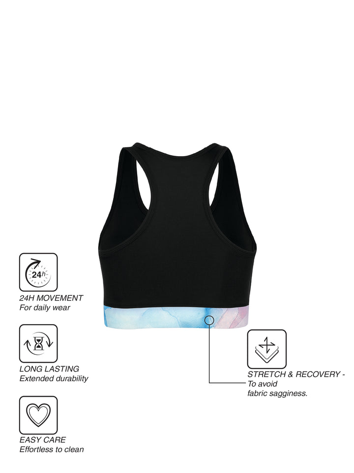 Fila Women Black Lana Solid Sports Bra