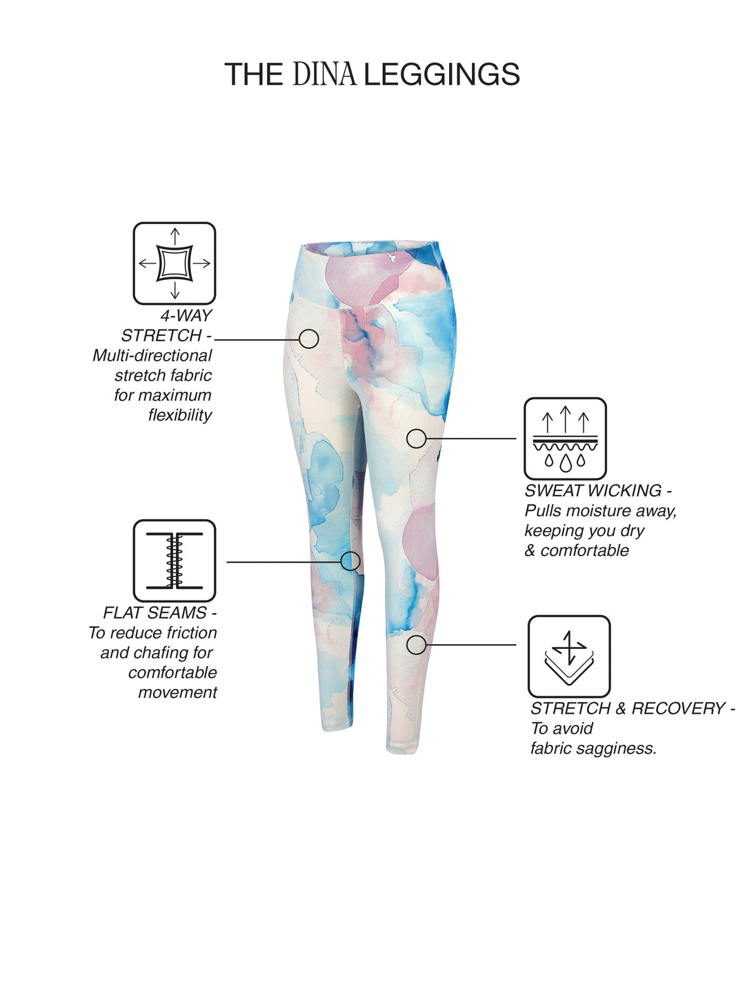 Fila Women Off White Dina Leggings