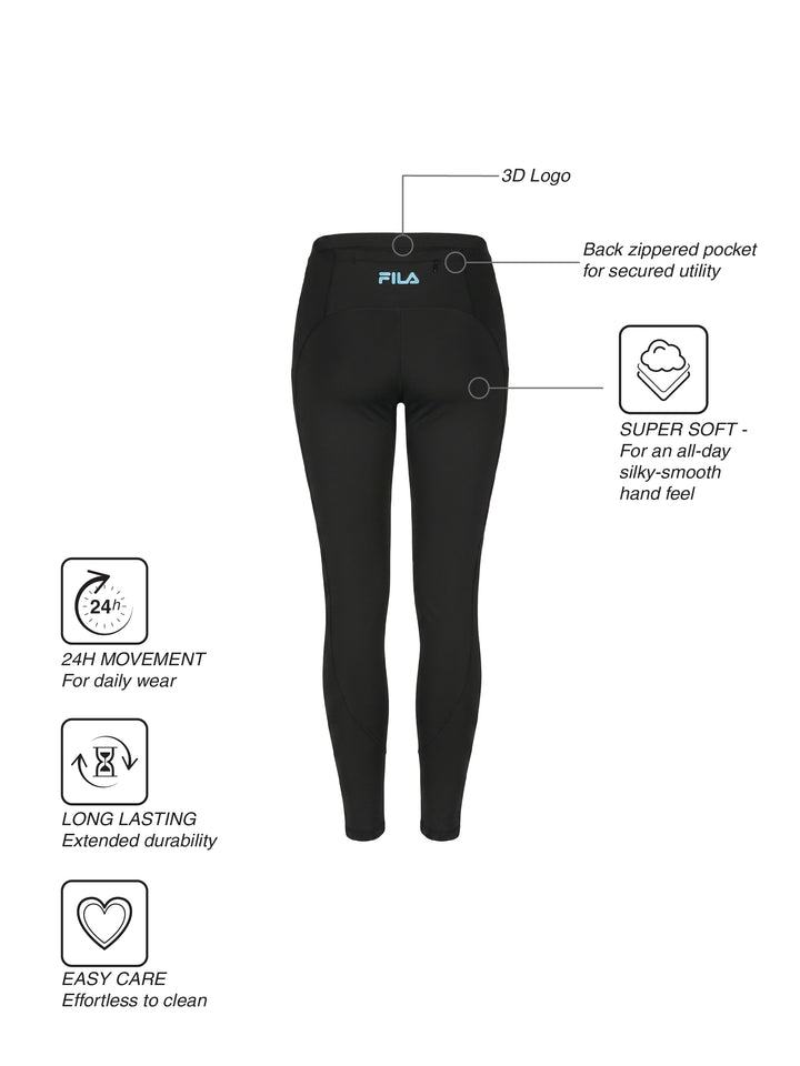 Fila Womens Black Gaile Leggings