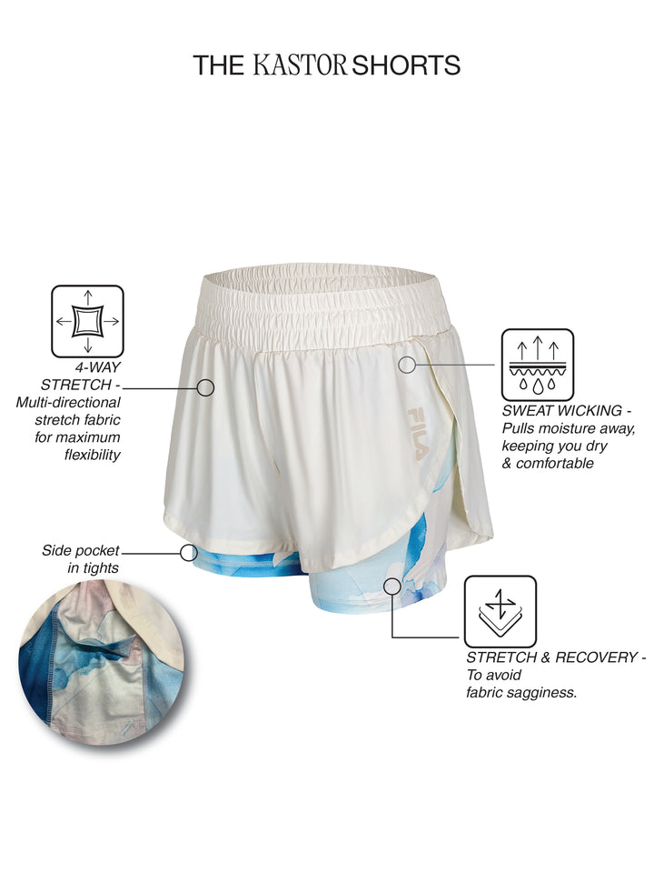 Fila Women Off White Kastor Short