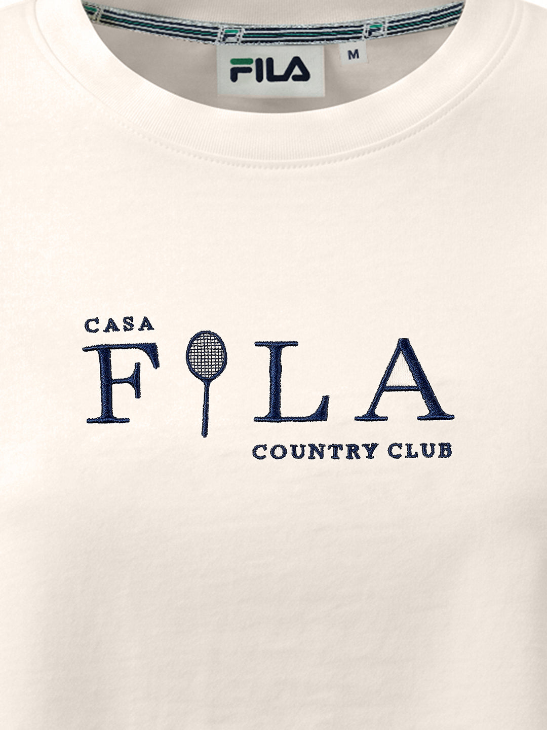 Fila Women Off White Seles Crop Top