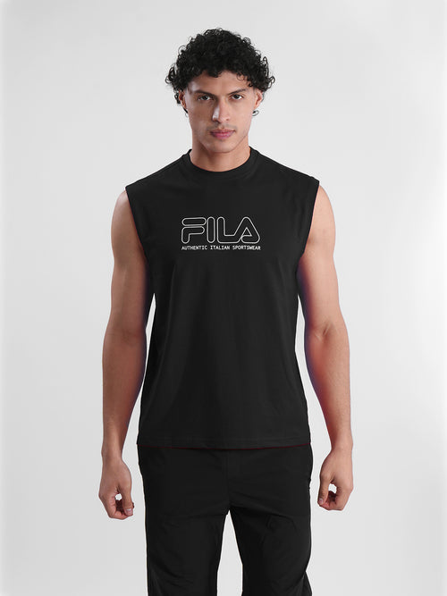 Fila Mens Black Andres Sleeve Less Tank