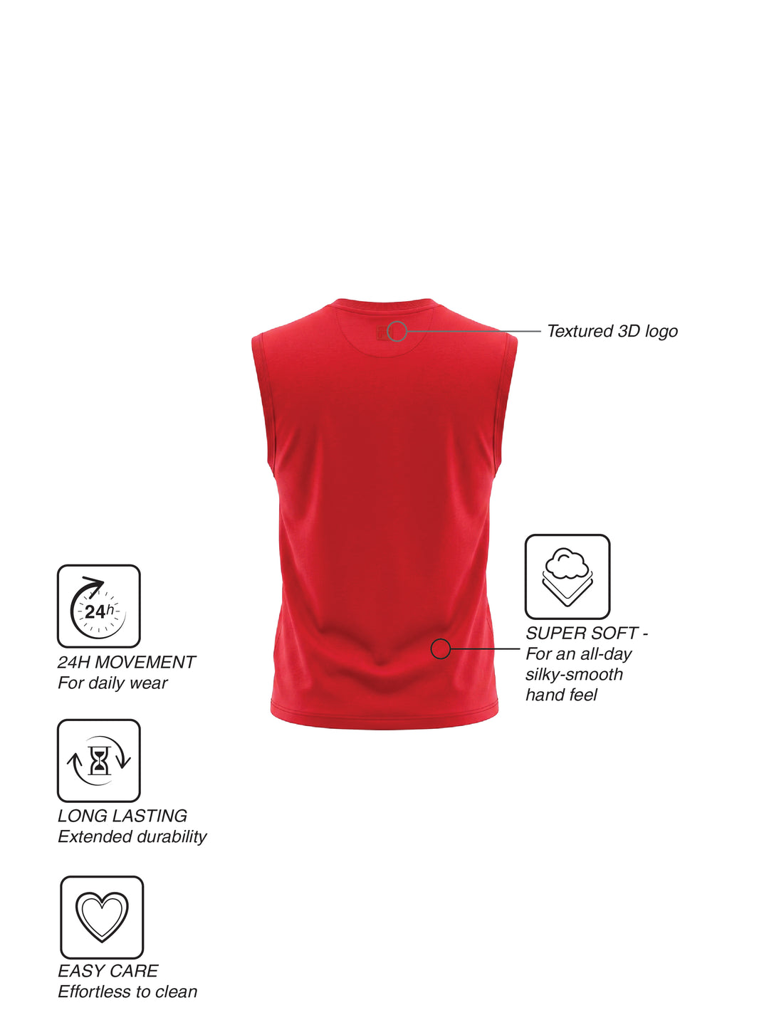 Fila Mens Red Andres Sleeve Less Tank